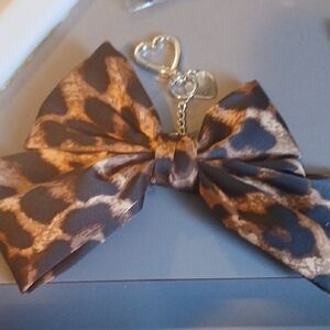 Leopard Print Bow Keychain Or Bag Charm